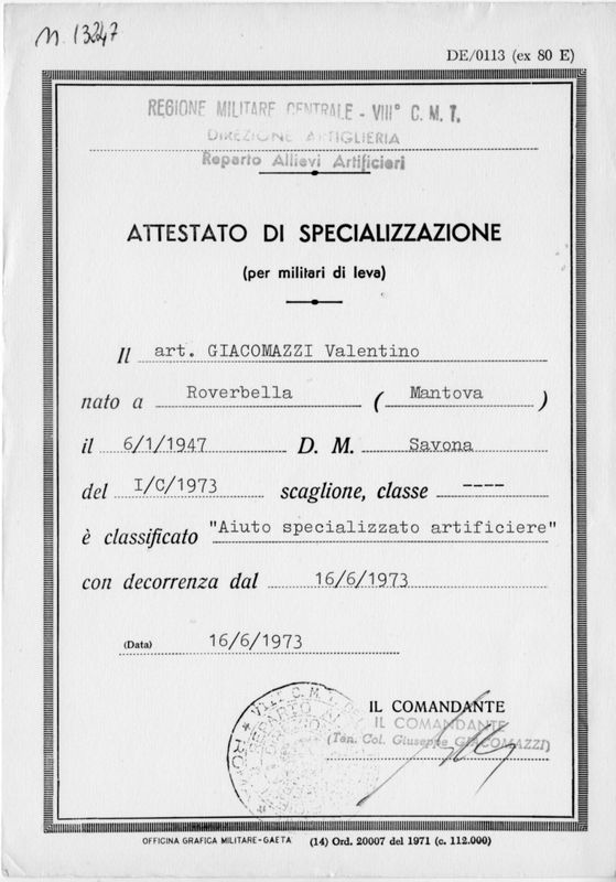 Diploma Artificiere